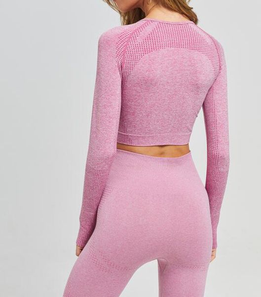 

new ropa de yoga o-neck sport long sleeve shirts women slim fit women fitness crop with thumb holes yoga wear, White;red