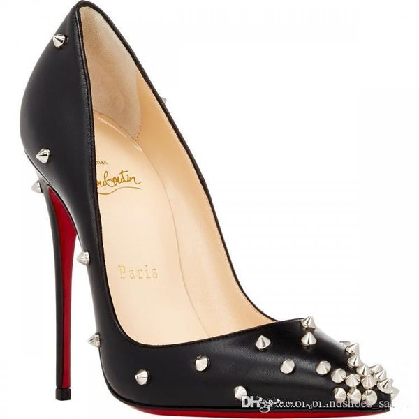 

brand red bottom shoes woman summer buckle strap rivet sandals high-heeled wedding shoes pointed toe fashion fashion single high heel