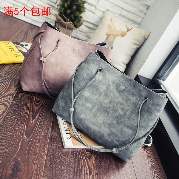 

2019 new women's bag korean fashion baby bucket bag shoulder messenger