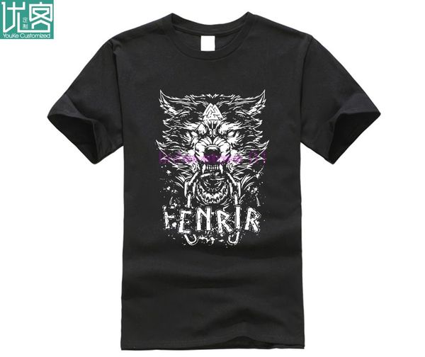 

fenrir wolf odin nordic howl valhalla viking t shirt 100% cotton brand new t-shirts, White;black