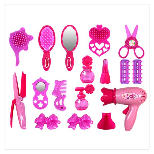 2019 Kids Beauty Salon Toys Beauty Case With Hairdryer Comb