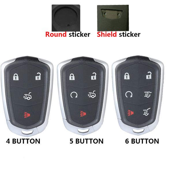 

replacement 4 5 6 button smart remote control car key shell case fob for srx cts ats xts escalade esv