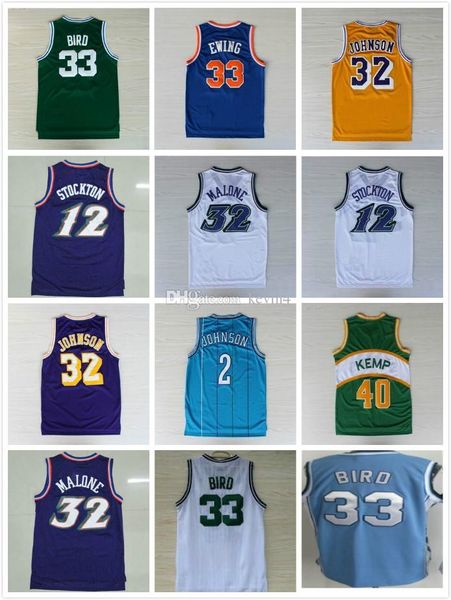 

Ncaa men larry 33 bird patrick 33 ewing earvin 32 john on john 12 tockton karl 32 malone college ba ketball jer ey, Black
