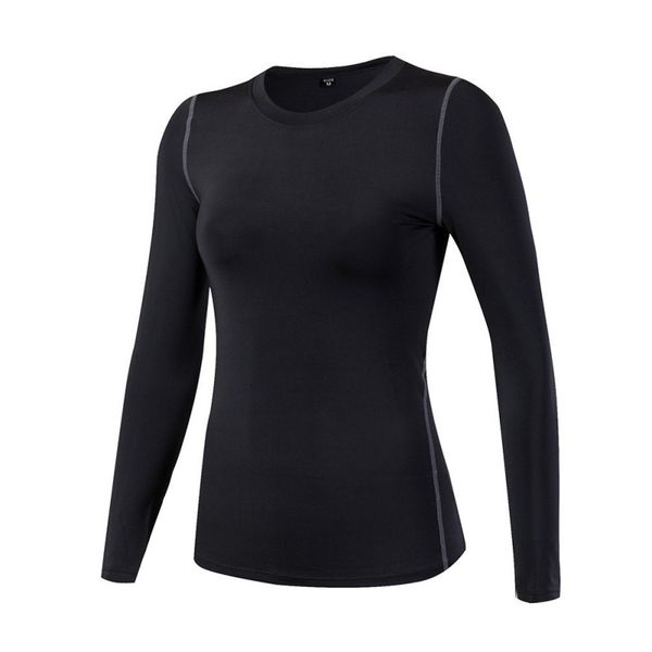 

women wicking breathable long sleeve loose yoga running workout activewear comfort t-shirt, Black;red
