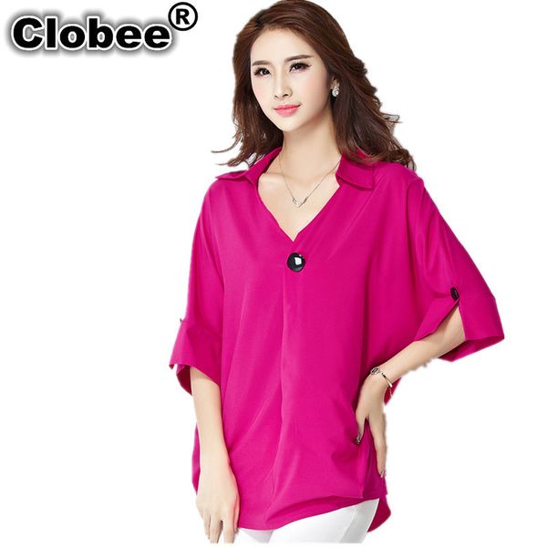 

retro 2020 spring and summer blusas plus size women clothing tunic half sleeve chiffon blouses ladies women 3xl 4xl 5xl, White
