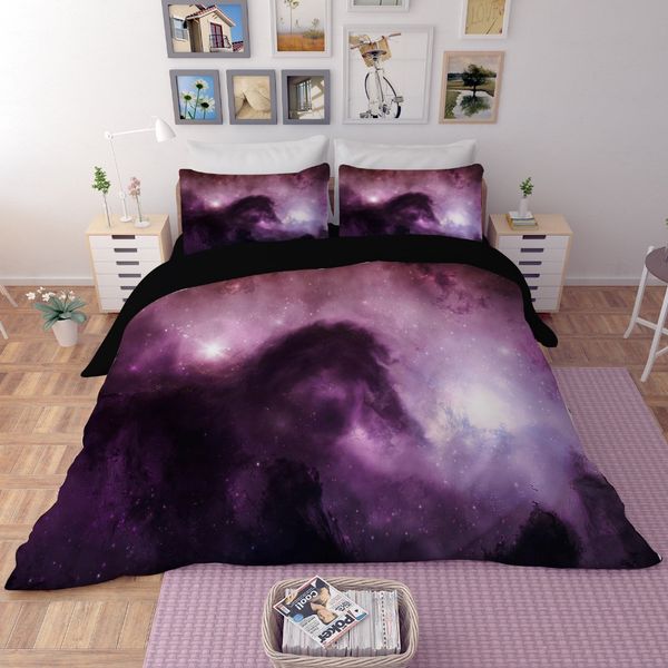 3d Galaxy Duvet Cover Set Single Double Twin Queen Bedding Sets