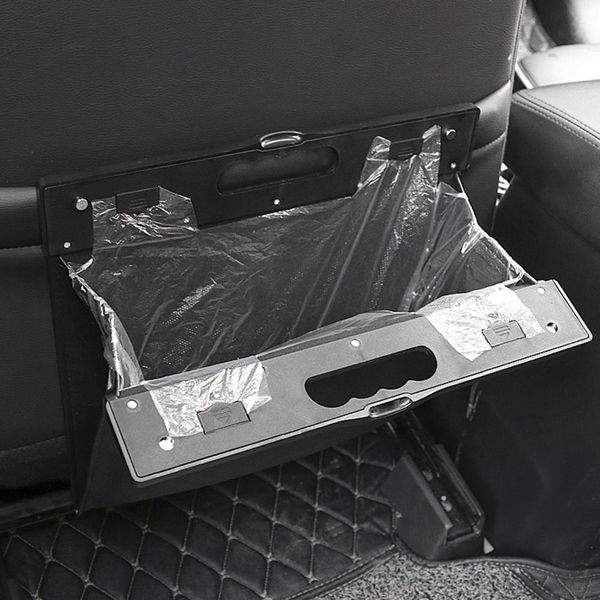 

car leather tr ash can car trash can folding hanging interior supply auto storage bag garbage dust case holder