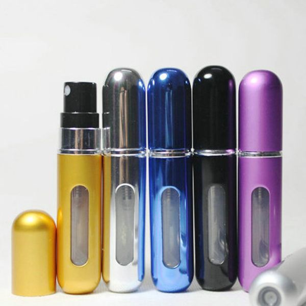 

5ml portable mini bottle with spray empty cosmetic containers