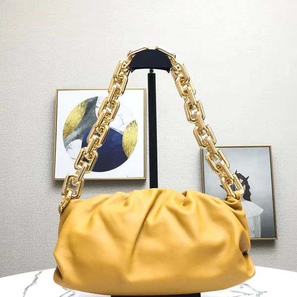 

7 stars european designer italy genuine original leather max gold chains zipper touch lady handbag party clutch shoulder bags