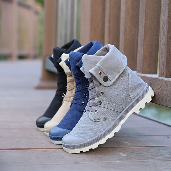 

boys/men's spring new breathable comfortable walking shoes 2019 high canvas shoes men's outdoor sports flat zm-46