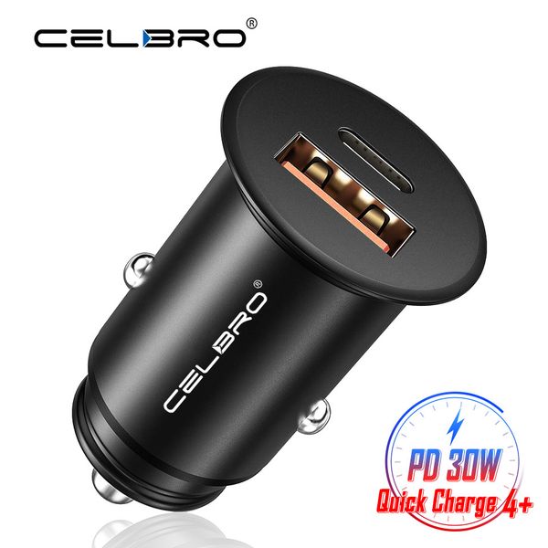 

30w mini usb pd car charger for iphone xs max xr 8 google quick charge qc 4.0 3.0 power delivery fast charging car phone charger