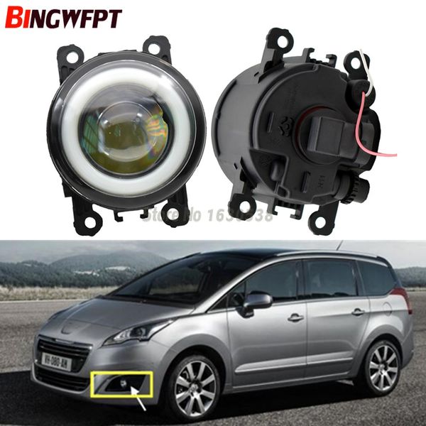 2 pçs / par (Esquerda + Direita) Angel Eye-car styling Faróis de Nevoeiro LEVOU Para Peugeot 3008 MPV 2009-2013 Para Peugeot 5008 2009 -2017