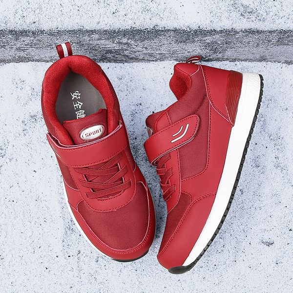 

sneakers women thicken keep warm women flat shoes non-slip middle-aged and elderly ladies shoes seniors chaussures femme, Black