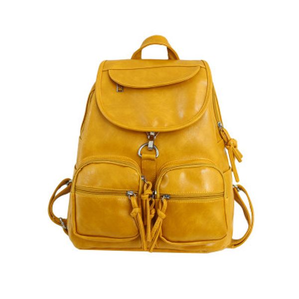 

girl cool causal pu leather black white yello blue backpack for women summer personality daypack
