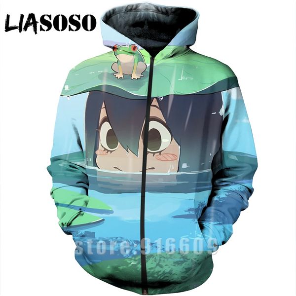 

hoodie 3d print homme men dj women my hero academia boku no hero harajuku sweatshirt shirt zipper anime long sleeve hoodies a210, Black
