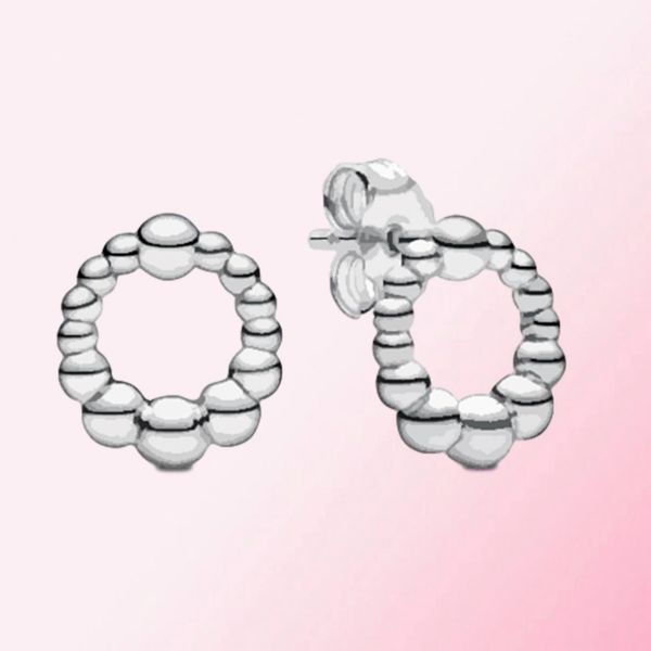 

fahmi 925 sterling silver 1:1 2020 beaded circle stud earrings diy women's charm gorgeous fashion jewelry factory direct ing, Golden