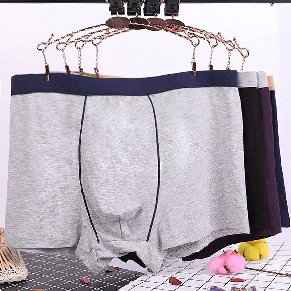 

fat bigger size men's boxer underwear modal 300 underwear and shorts jin extra large fat breathable shorts #2996, Black;white