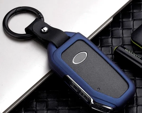 

car galvanzed alloy key cover shell pocket for kia sportage ceed sorento cerato forte 2018 2019 smart fob key case accessories
