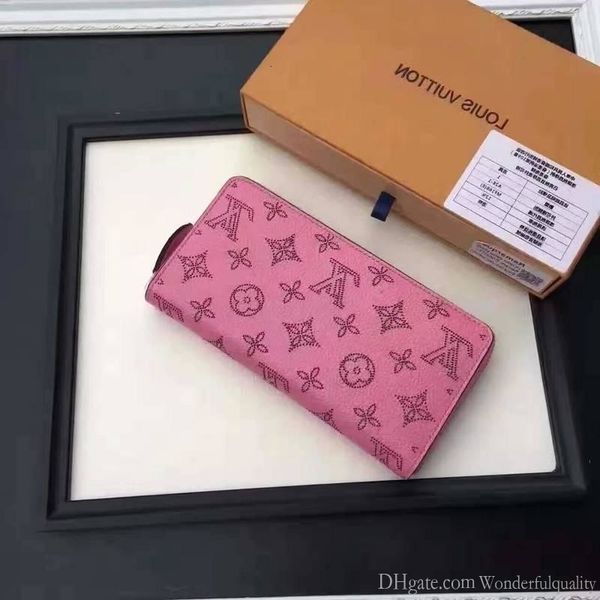 

2020 m58429 women brand fashion long wallet zipper clutch purse card wallets purse mini clutches exotics evening chain belt bags 478i