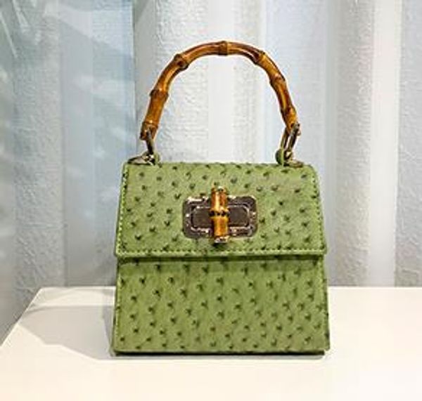 

2020 Newset Designer Small Square Bag Luxury Handmade Bag Crocodile Pattern Ostrich Slub Hand Shoulder Diagonal Bag