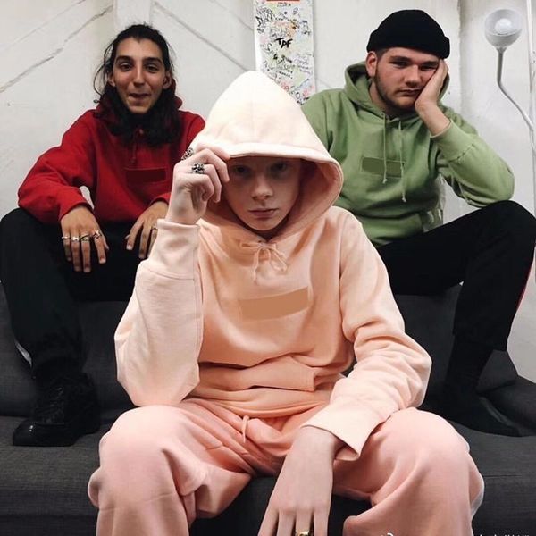 

14 цветого качество box logo вышивки хлопок толстовка пара мода с капюшоном толстовка хип-хоп men women coat hflswy035-048, Black