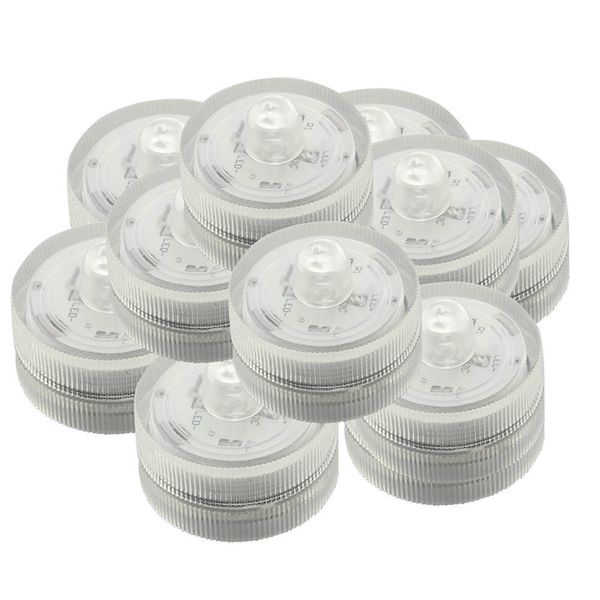 

AINY-Set of 24 Submersible Waterproof Wedding Underwater Tea Light Sub LED Light for Decoration Wedding Party Bar etc.*White*