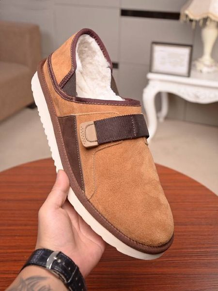

designer shoes platform luxury shoes designer triple men fur warmmer shoes gray/brown sneakers genuine real leather plate-forme, Black