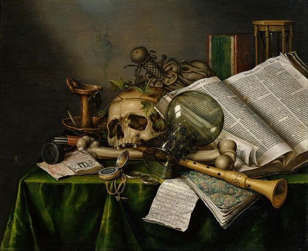 

edward collier still life with books and manuscripts and a skull home wall art decor handpainted & hd print wall art canvas pictures 190907
