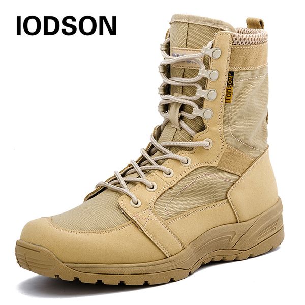

men's ankle shoes ultralight breathable special force training shoes combat boots ankle desert boots, Black