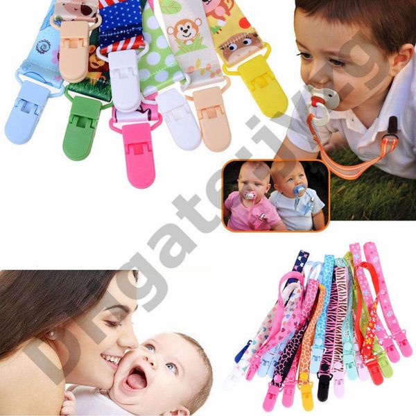 Baby Infant Cute Dummy Pacifier Soother with Nipple Cute Chain Clip Holder