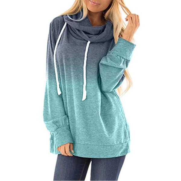 

streetwear womens hoodies casual hooded tie dyes print sweatshirt loose drawstring pullover hoodies2019#3, Black