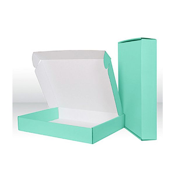 

1000pcs/lot custom design logo corrugated paper color printed brand wholesale green boxes packaging ing