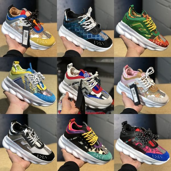 

Роскошная обувь Chain Reaction платформы Черный Multi-Color Резина замша кожа Комфортные обу