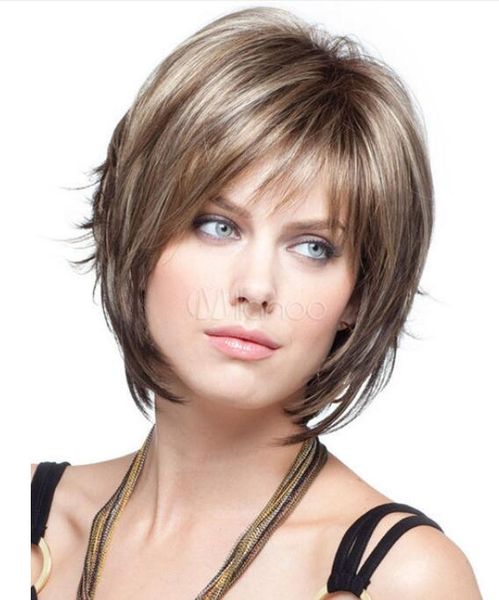 

wig light brown straight hair wigs fashion short women's wig
