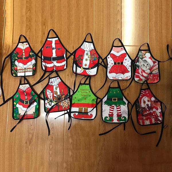 

2019 christmas santa wine bottle apron wrap cover xmas dinner party table decor