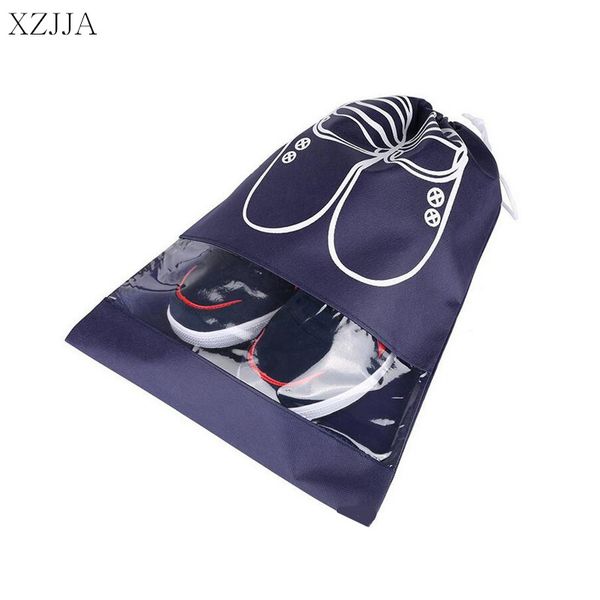 

xzjja 10pcs/lot shoes storage bag home travel organizer shoe pouch hanging dustproof cover non-woven fabric drawstring bag