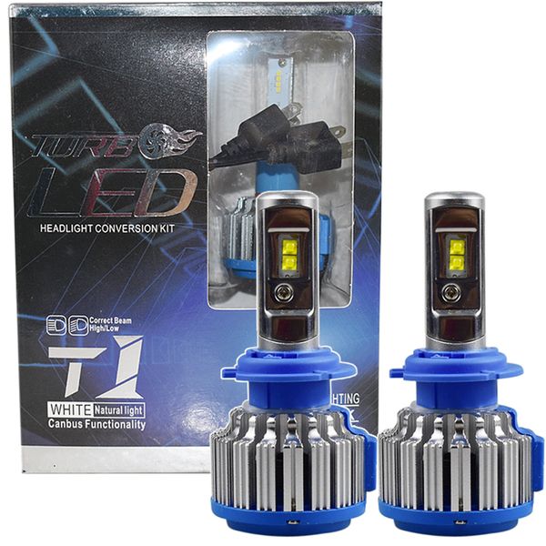 

2pcs t1 led h1 h3 h4 h7 h11 h13 9004 9005 9006 9007 881 car headlight auto fog lamp 35w 3500lm automobile bulb white 6000k