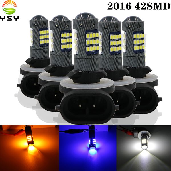 

y 10x super bright h1 h3 front rear fog lights bulbs 4w 42smd 2016 led white head lamp dc12v canbus no error auto driving bulbs
