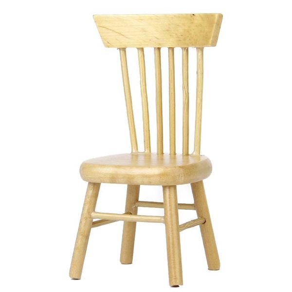 

1/12 dollhouse miniature dining furniture wooden chair wood color