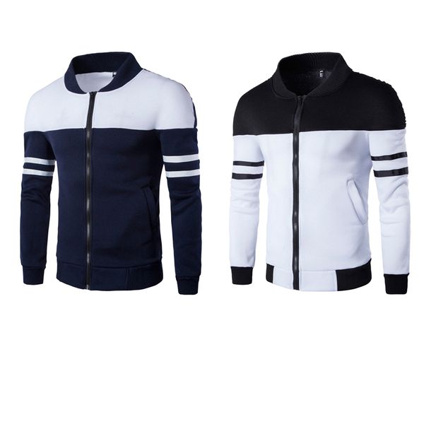 

men's jackets new splicing color jacket fashion 1pcs jacket, Black;brown