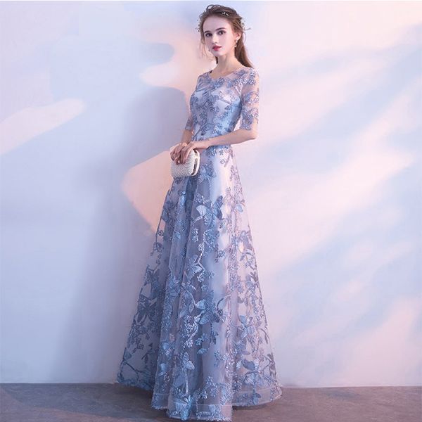 

luxury sequined prom dresses lace sleeveless evening dresses vestido de festa 2019 custom made robes de soirÃ©e formal dresses, Black