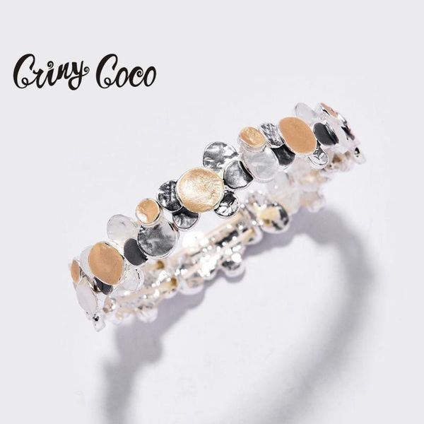 

beaded, strands cring coco 2021 women's geometric figure bracelets & bangles for girls birthday gift charming enamel alloy bracelet, Black