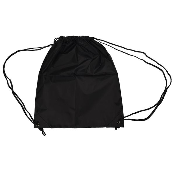

school drawstring book bag sport gym swim pe dance shoe backpack-black