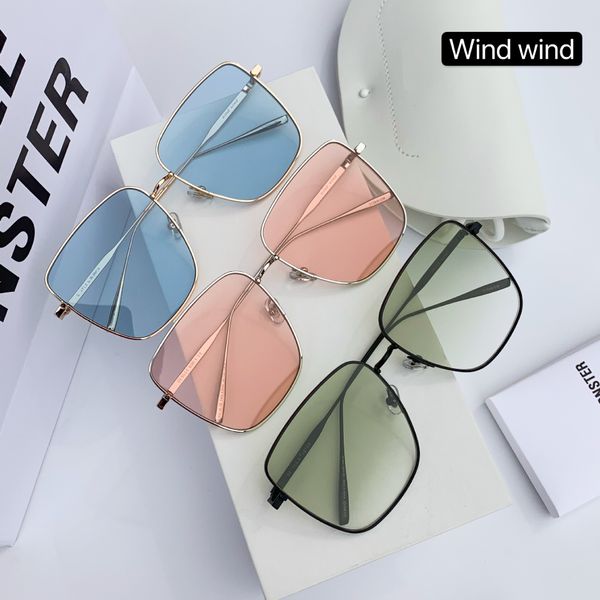 

2020 новые гм очки windwind большой металлический ящик женский корейский v шэньчжэнь высококачественные солнцезащитные очки мужчин, White;black