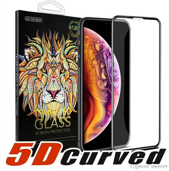 

nice 5d curved full cover tempered glass screen protector for new iphone 11 pro max xr xs max full cover film 3d edge screen protector