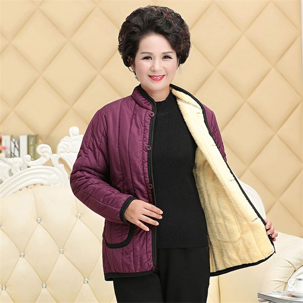 

2019 autumn winter women warm midi-long thickened cotton coats female jacket add velvet parkas for mother big size outwear 1003, Black