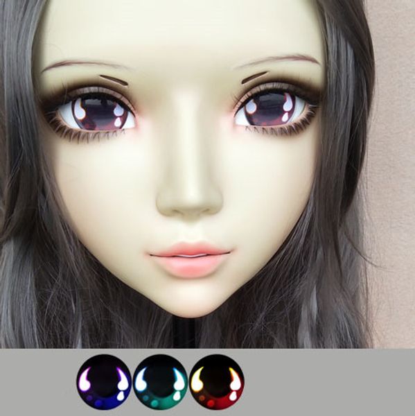 

dm-eye10) смола япония аниме ролевая игра cos kigurumi косплей маска унисекс лолита кроссдрессинг bjd маски пользовательские глаза, Black;red