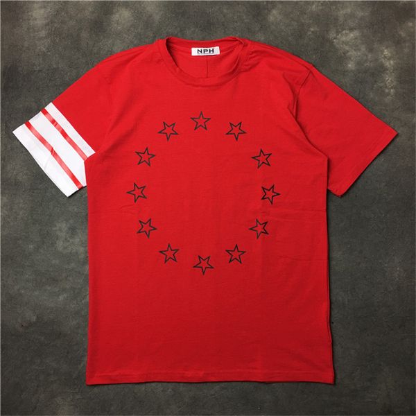 

2019 luxury mens designer футболка с коротким рукавом pentagram star полосатый печати дизайнер футболка поло мужчины женщины повседневная хл, White;black