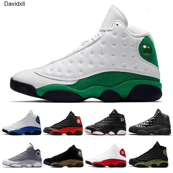

2020 new island green 13 13s men basketball shoes court purple lucky green dirty bred sports sneakers shoes size 7-13