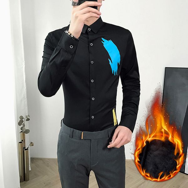 

warm shirt men streetwear long sleeve mens shirts casual shirts regular fit hawaiian chemise white black camisa masculina 2019